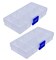 2 Pieces Plastic Jewelry Organizer Box Clear Storage Bead Case for Little Crafts/Arts Container with 10 Grids, Small